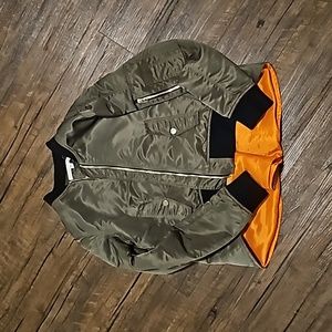 Olive bomber jacket